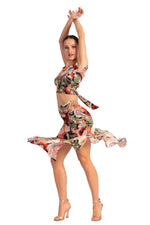 Load image into Gallery viewer, Floral Mixed Print Midi Skirt With Side Ruffles