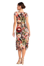 Load image into Gallery viewer, Floral Mixed Print Midi Skirt With Side Ruffles