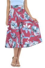 Load image into Gallery viewer, Floral Painted Print A-Line Skirt
