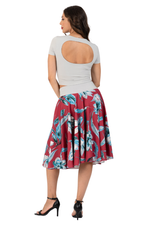 Load image into Gallery viewer, Floral Painted Print A-Line Skirt 
