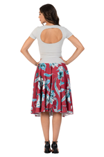 Load image into Gallery viewer, Floral Painted Print A-Line Skirt 