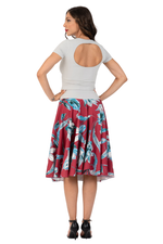 Load image into Gallery viewer, Floral Painted Print A-Line Skirt 