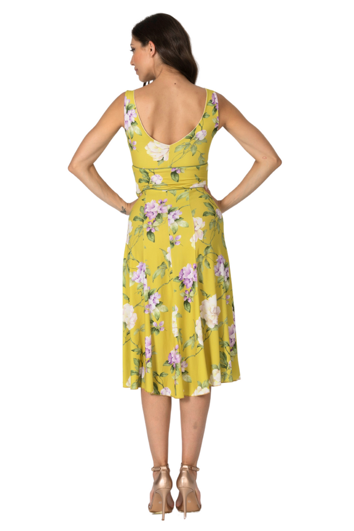 Floral Tango Dress With Slit