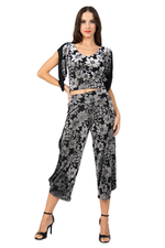 Load image into Gallery viewer, Floral Velvet Fringed Outfit