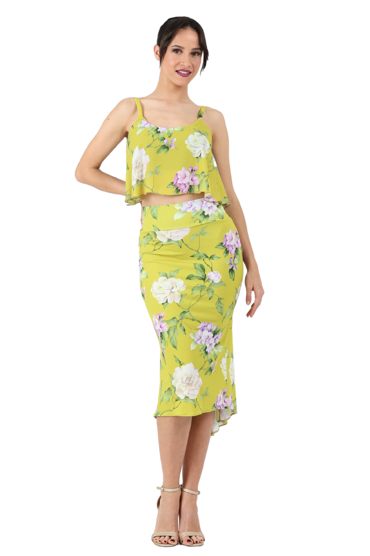 Floral Fishtail Tango Skirt