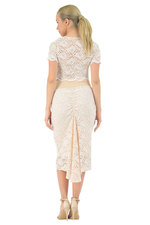 Load image into Gallery viewer, Floral Lace Fishtail Skirt
