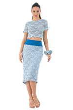 Load image into Gallery viewer, Floral Lace Fishtail Skirt