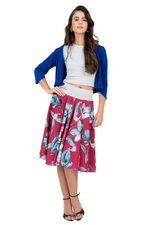 Load image into Gallery viewer, Floral Painted Print A-Line Skirt