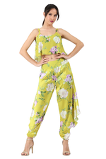 Load image into Gallery viewer, Floral Satin Floral Harem Style Tango Pants