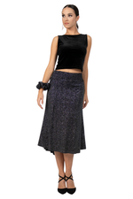 Load image into Gallery viewer, Flowing Sparkling Velvet Skirt With Tail
