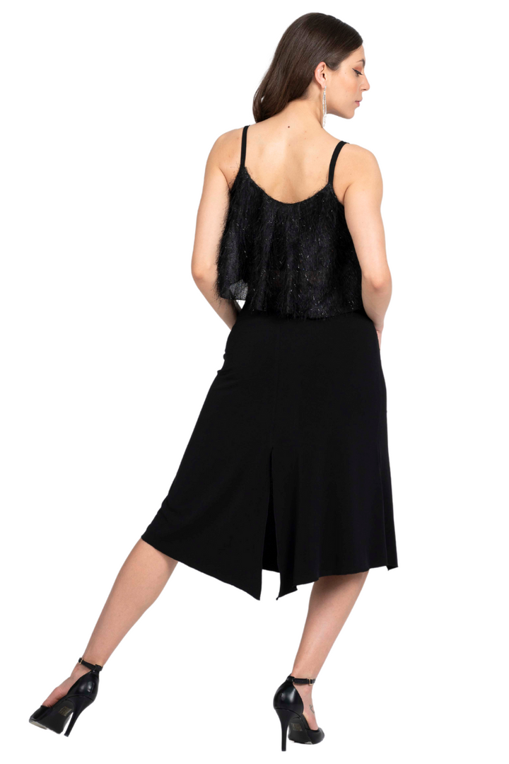 Flowy Tango Skirt With Side & Back Slits