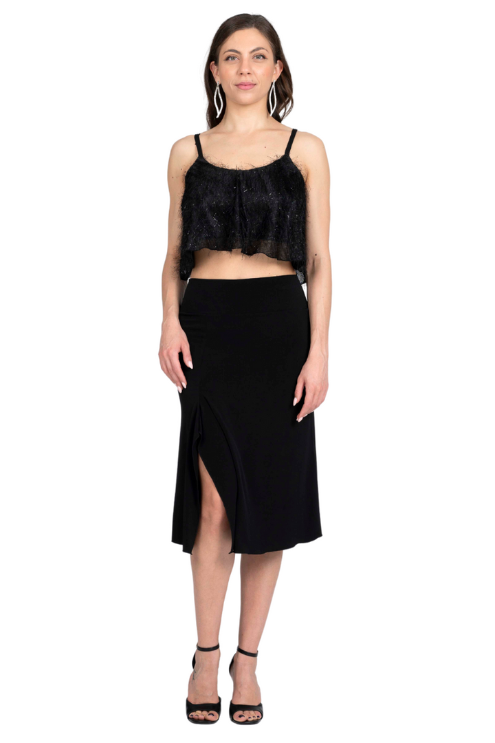 Flowy Tango Skirt With Side & Back Slits