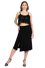 Load image into Gallery viewer, Flowy Tango Skirt With Side &amp; Back Slits
