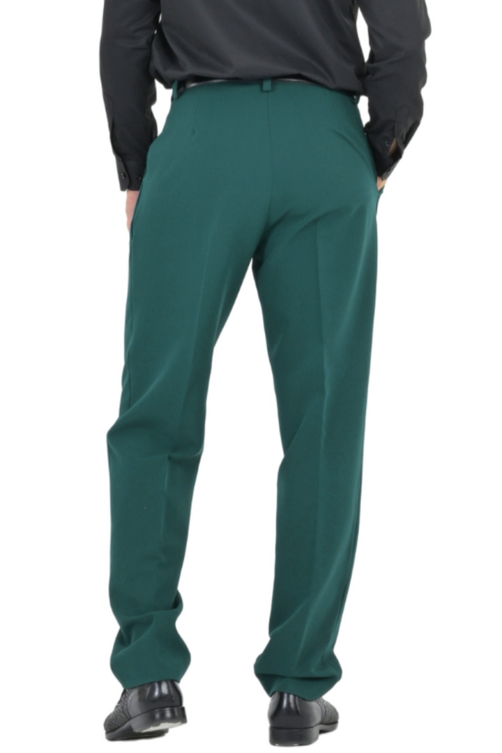 Forest Green Tango Pants With Three Pleats