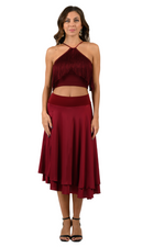 Load image into Gallery viewer, Halter Neck Top With Fringe Layer
