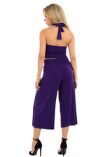 Load image into Gallery viewer, Front Keyhole With Open Back Halter Neck Top
