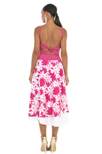 Load image into Gallery viewer, Fuchsia Floral Two-layered Dress
