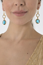 Load image into Gallery viewer, Gaia Ocean Blue Tango Earrings
