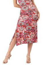 Load image into Gallery viewer, Garden Floral Print Gathered Tango Skirt with Slits