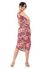 Load image into Gallery viewer, Garden Floral Print Pencil Skirt With Twist Detail