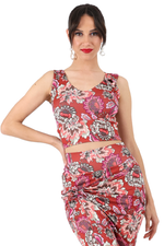 Load image into Gallery viewer, Garden Floral Print Sleeveless Crop Top