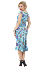 Load image into Gallery viewer, Garden Floral Print Dress With Gatherings
