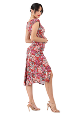 Load image into Gallery viewer, Garden Floral Print Dress With Gatherings