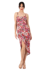 Load image into Gallery viewer, Garden Floral Print Wrap Effect Dress With Twist