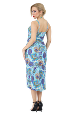 Load image into Gallery viewer, Garden Floral Print Wrap Effect Dress With Twist
