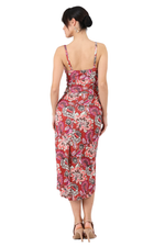Load image into Gallery viewer, Garden Floral Print Wrap Effect Dress With Twist