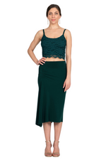 Load image into Gallery viewer, Gathered Tango Skirt with Slits
