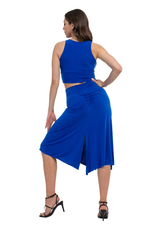 Load image into Gallery viewer, Gathered Tango Skirt with Slits
