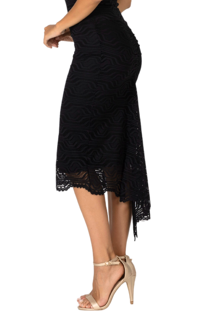 Geometric Lace Fishtail Skirt