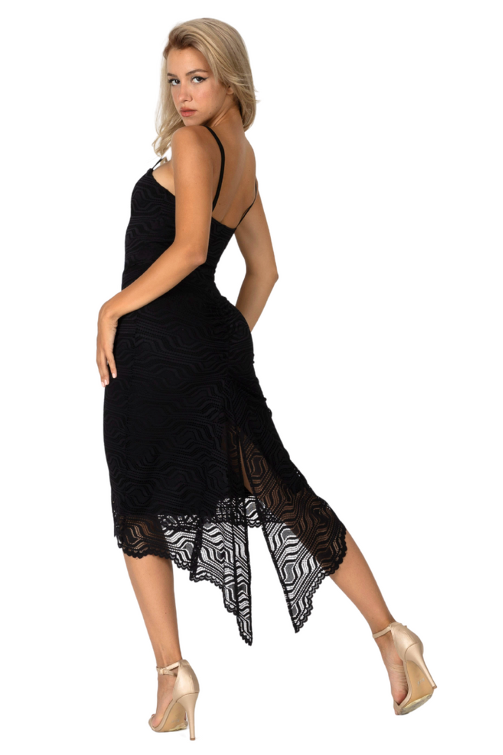 Geometric Lace Fishtail Skirt
