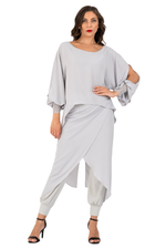 Load image into Gallery viewer, Georgette Long Tail Top With Lace Details