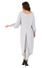 Load image into Gallery viewer, Georgette Long Tail Top With Lace Details