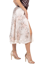 Load image into Gallery viewer, Gradient Dot Two-Layer Satin Dance Skirt