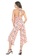 Load image into Gallery viewer, Tropical Pastel Asymmetric Cropped Pants
