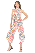 Load image into Gallery viewer, Tropical Pastel Asymmetric Cropped Pants
