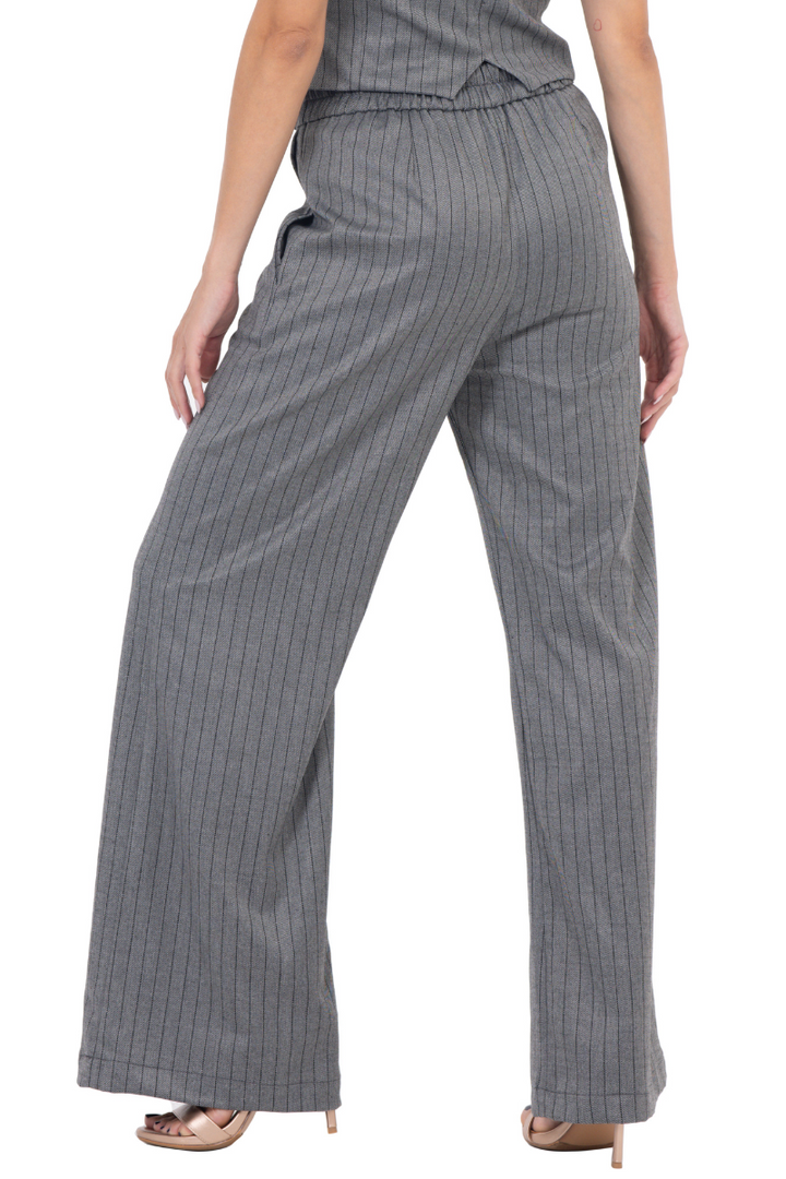 Grey Pinstripe Women's Tailored Trousers