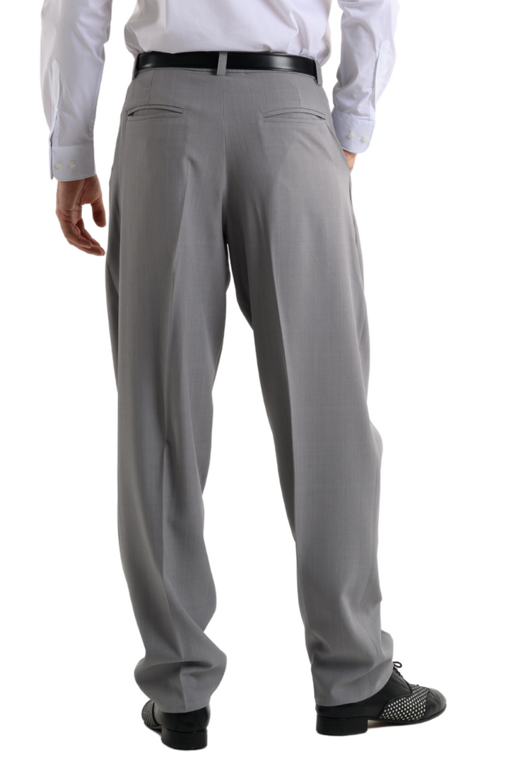 Light Grey Tango Pants With Four Pleats