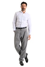 Load image into Gallery viewer, Light Grey Tango Pants With Four Pleats
