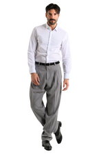 Load image into Gallery viewer, Light Grey Tango Pants With Four Pleats
