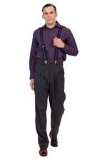 Load image into Gallery viewer, Charcoal Men's Tango Pants With Three Pleats