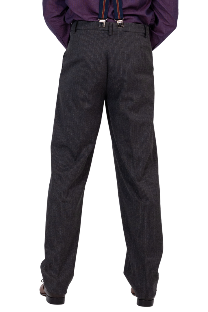 Charcoal Men's Tango Pants With Three Pleats