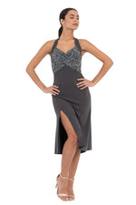 Load image into Gallery viewer, Halter-neck Tango Dress with Lace Bust