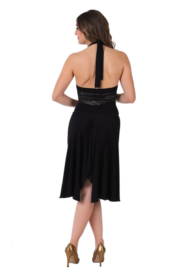 Halter-neck Tango Dress with Lace Bust