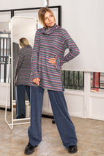 Load image into Gallery viewer, Blue Knit Long Trousers (XS,S,M,L,XL)