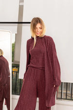 Load image into Gallery viewer, Knit Long Cardigan (XS,S,M,L,XL)(Wine Red, Blue)