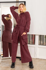 Load image into Gallery viewer, Knit Long Cardigan (XS,S,M,L,XL)(Wine Red, Blue)